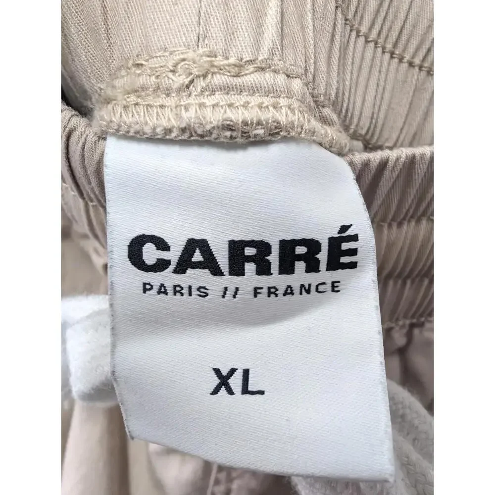 Carre Bandana Lace Pants In Stone Khaki Crochet Joggers 100% Cotton Men's XL